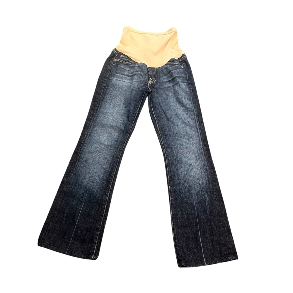 7 For All Mankind Maternity Jeans 27 A Pocket Secret Fit Belly Bootcut Dark